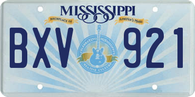 MS license plate BXV921