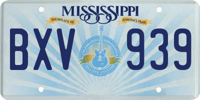 MS license plate BXV939