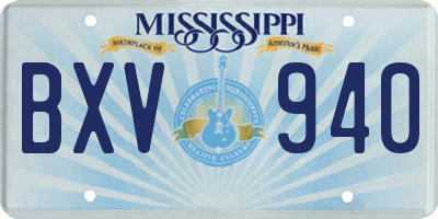 MS license plate BXV940