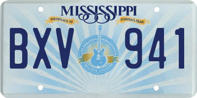 MS license plate BXV941