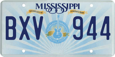 MS license plate BXV944