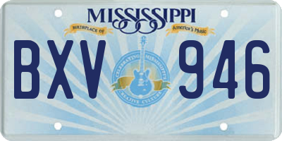MS license plate BXV946