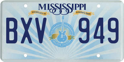 MS license plate BXV949