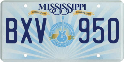MS license plate BXV950