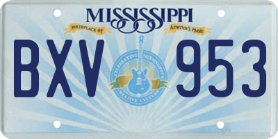 MS license plate BXV953