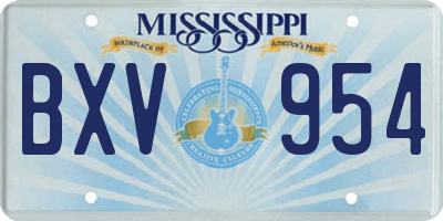 MS license plate BXV954