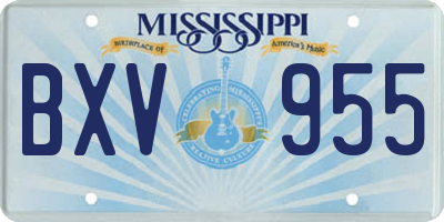 MS license plate BXV955