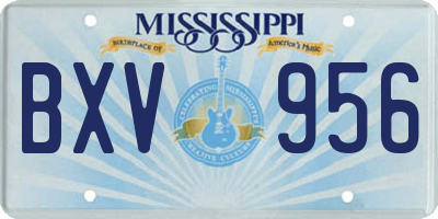 MS license plate BXV956