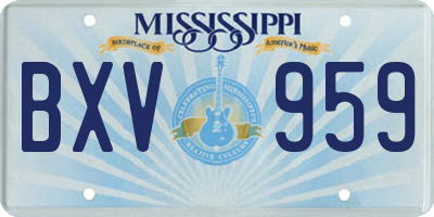 MS license plate BXV959