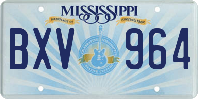 MS license plate BXV964