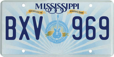 MS license plate BXV969
