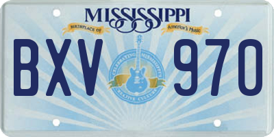 MS license plate BXV970