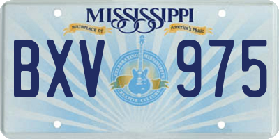 MS license plate BXV975