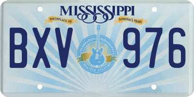 MS license plate BXV976