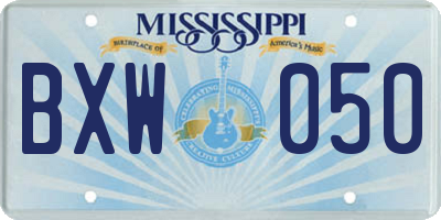 MS license plate BXW050