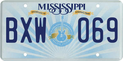 MS license plate BXW069