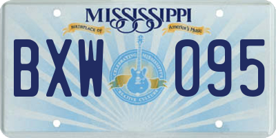 MS license plate BXW095