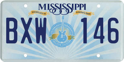 MS license plate BXW146