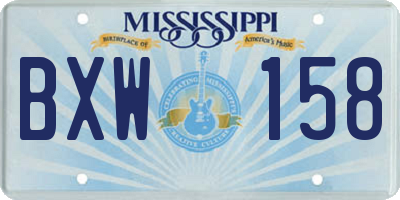 MS license plate BXW158