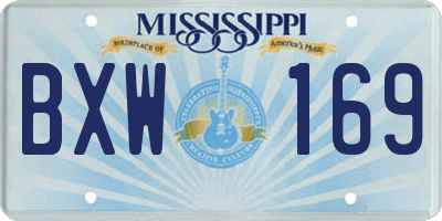 MS license plate BXW169