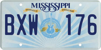 MS license plate BXW176