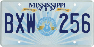 MS license plate BXW256