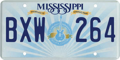 MS license plate BXW264