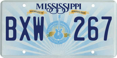 MS license plate BXW267