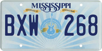 MS license plate BXW268