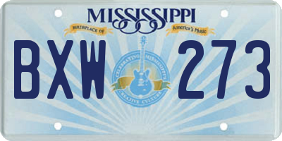 MS license plate BXW273