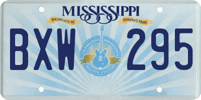 MS license plate BXW295
