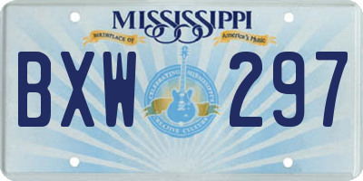 MS license plate BXW297