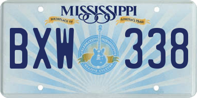 MS license plate BXW338