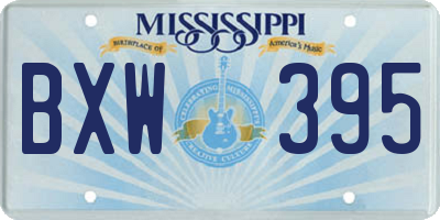 MS license plate BXW395