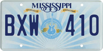 MS license plate BXW410
