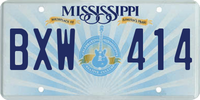 MS license plate BXW414