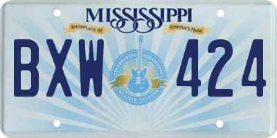 MS license plate BXW424