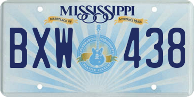 MS license plate BXW438