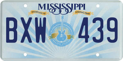 MS license plate BXW439