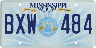 MS license plate BXW484
