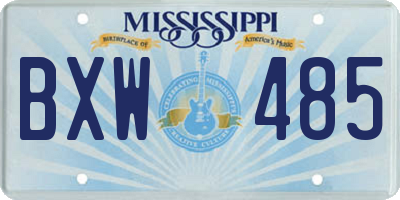 MS license plate BXW485
