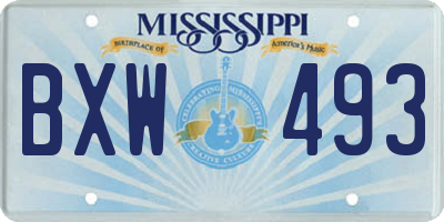 MS license plate BXW493