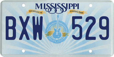 MS license plate BXW529
