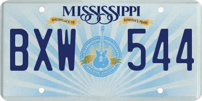 MS license plate BXW544