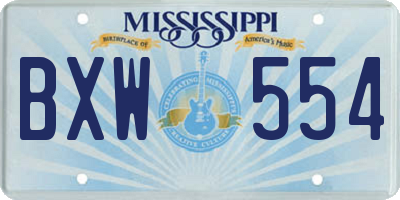 MS license plate BXW554