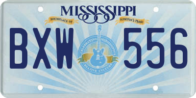 MS license plate BXW556