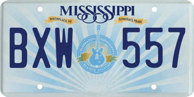MS license plate BXW557