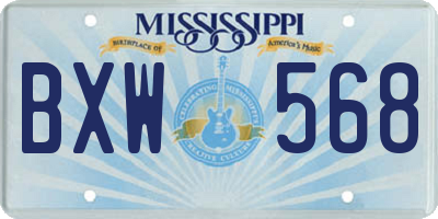 MS license plate BXW568