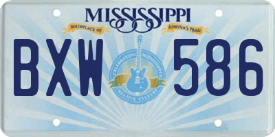 MS license plate BXW586