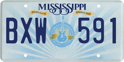 MS license plate BXW591